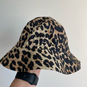 Ganni Leopard Print Bucket Hat